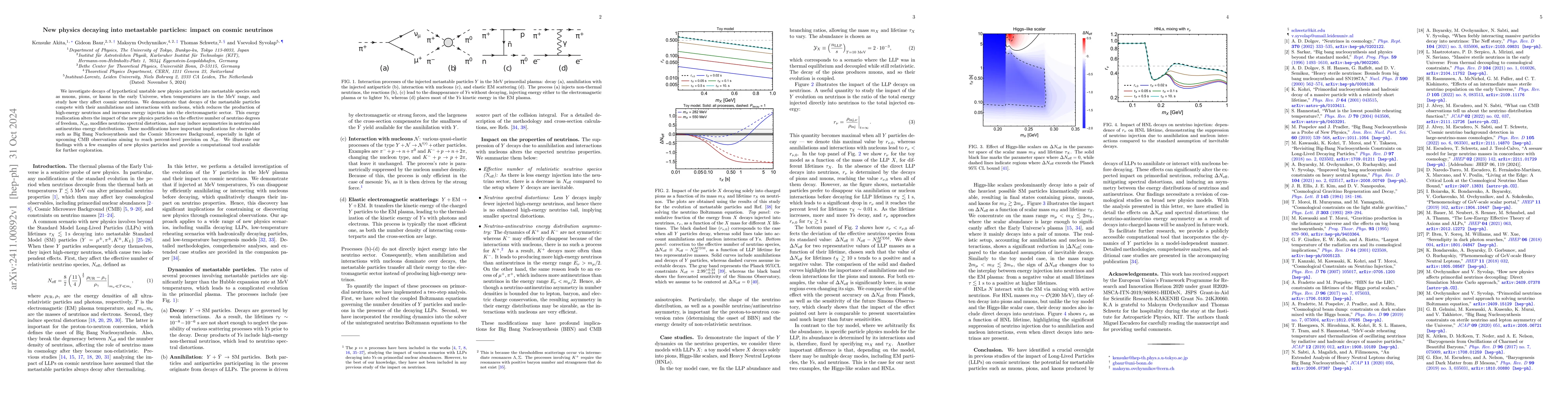 Thumbnail for New physics decaying into metastable particles: impact on cosmic
  neutrinos