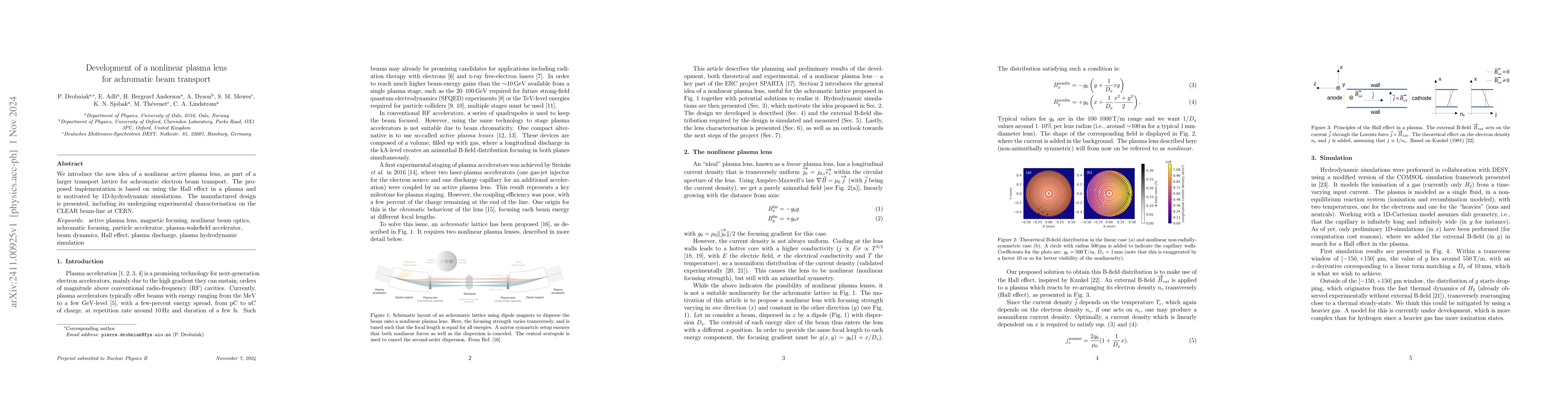 Thumbnail for Development of a nonlinear plasma lens for achromatic beam transport