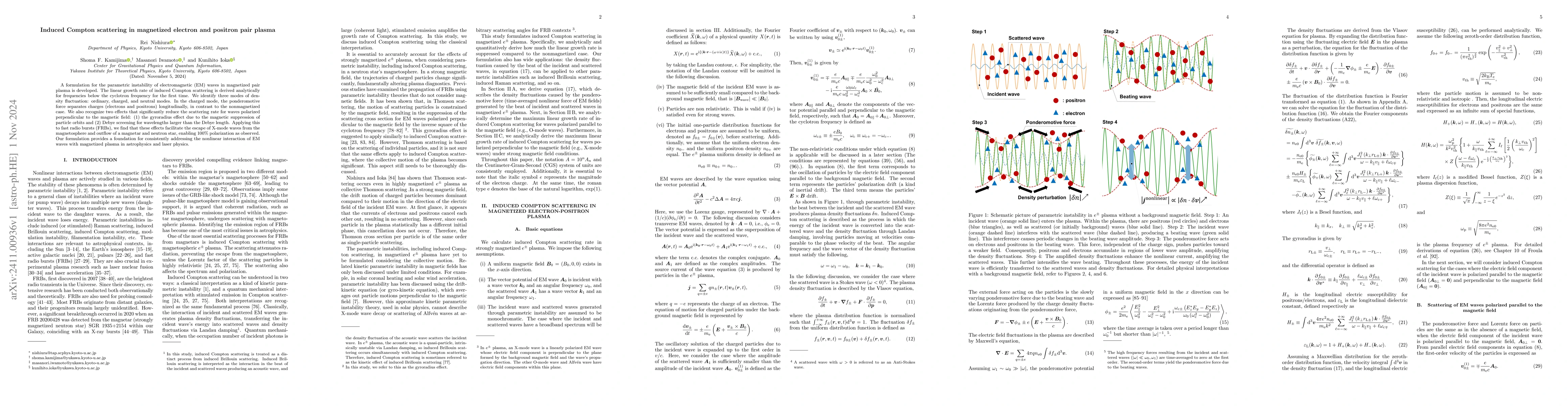 Thumbnail for Induced Compton scattering in magnetized electron and positron pair
  plasma