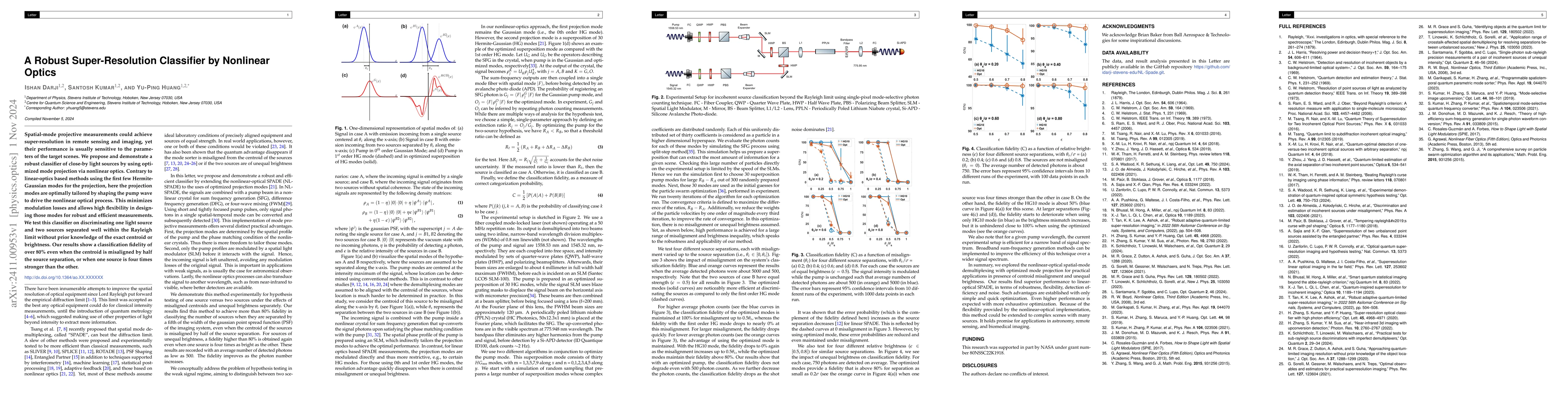 Thumbnail for A Robust Super-Resolution Classifier by Nonlinear Optics