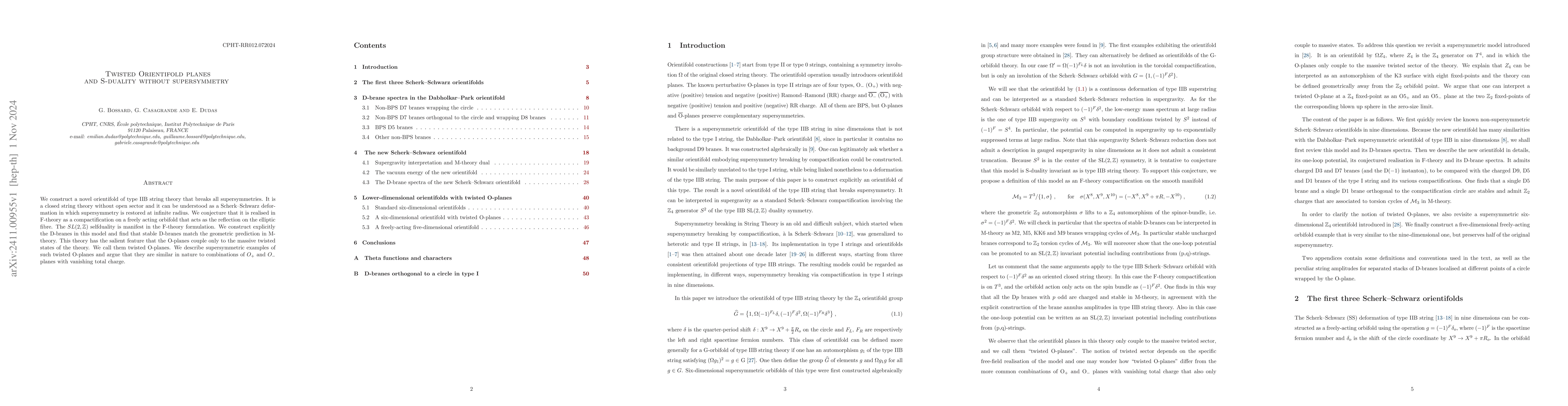 Thumbnail for Twisted Orientifold planes and S-duality without supersymmetry