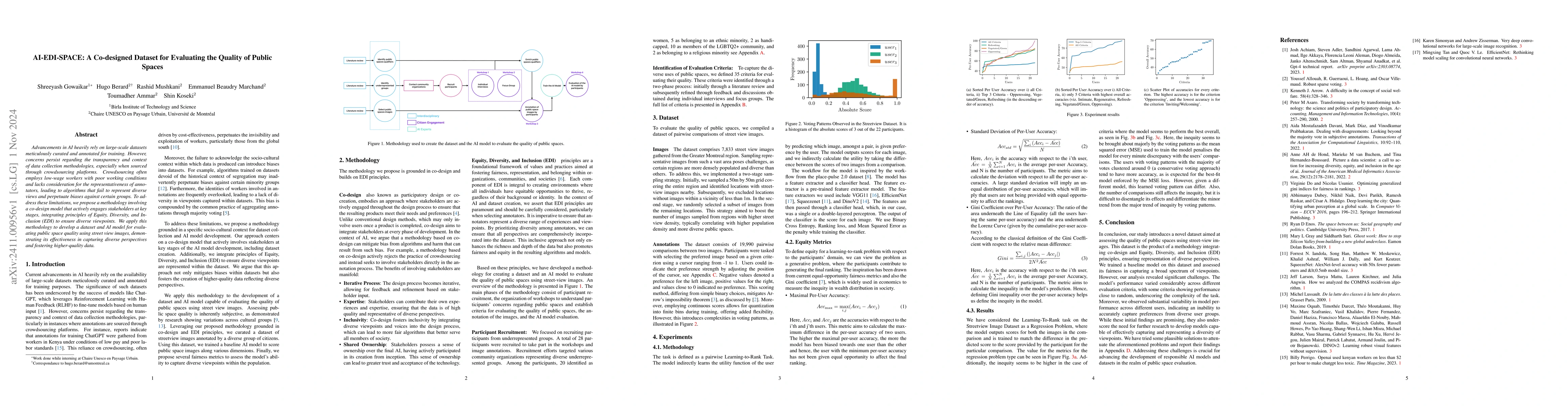Thumbnail for AI-EDI-SPACE: A Co-designed Dataset for Evaluating the Quality of Public
  Spaces