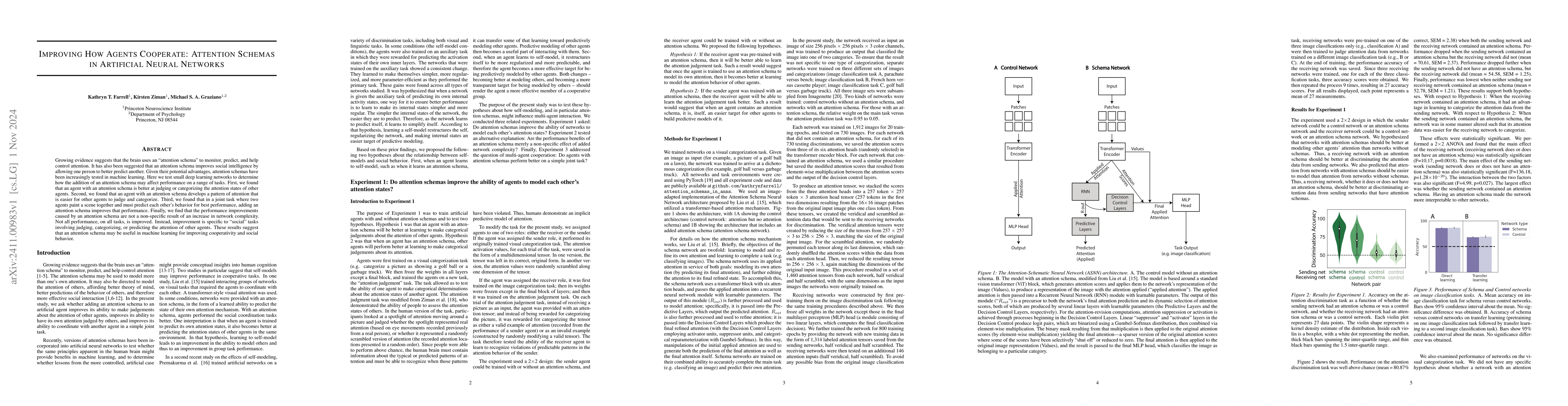 Thumbnail for Improving How Agents Cooperate: Attention Schemas in Artificial Neural
  Networks