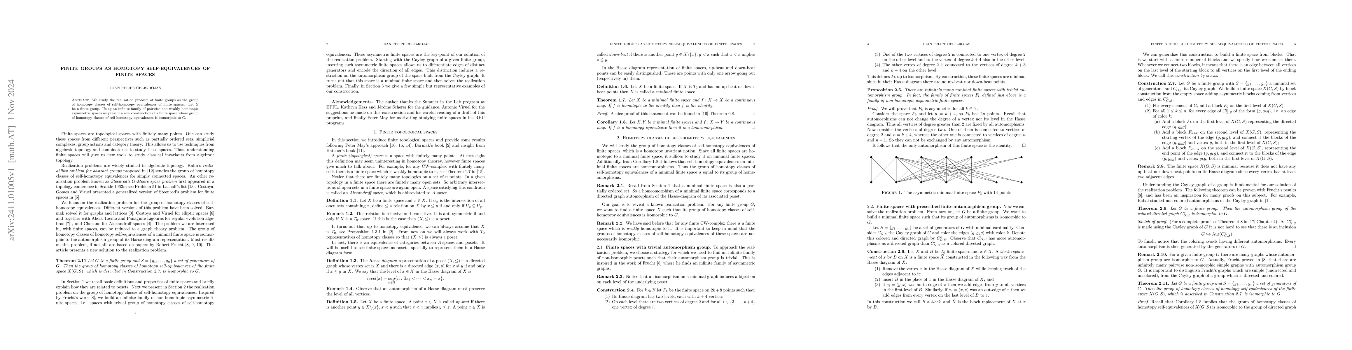 Thumbnail for Finite groups as homotopy self-equivalences of finite spaces