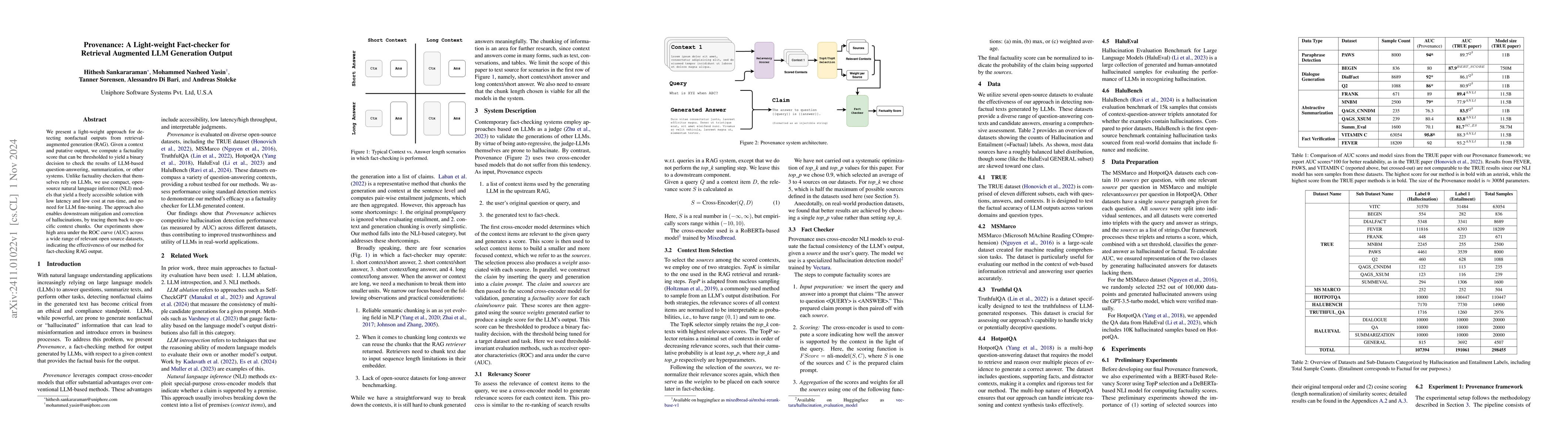 Thumbnail for Provenance: A Light-weight Fact-checker for Retrieval Augmented LLM
  Generation Output