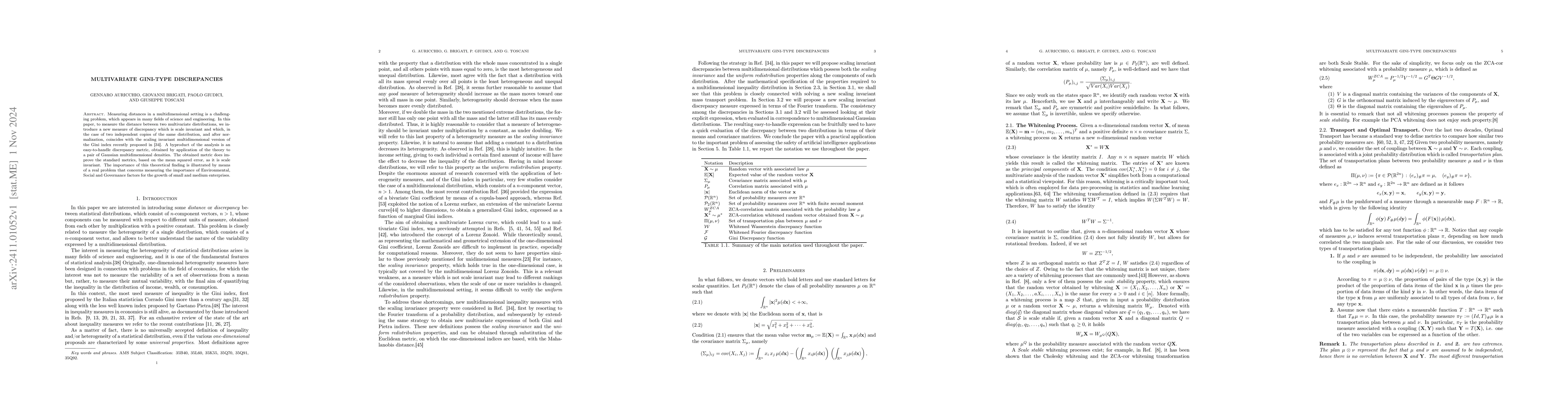 Thumbnail for Multivariate Gini-type discrepancies