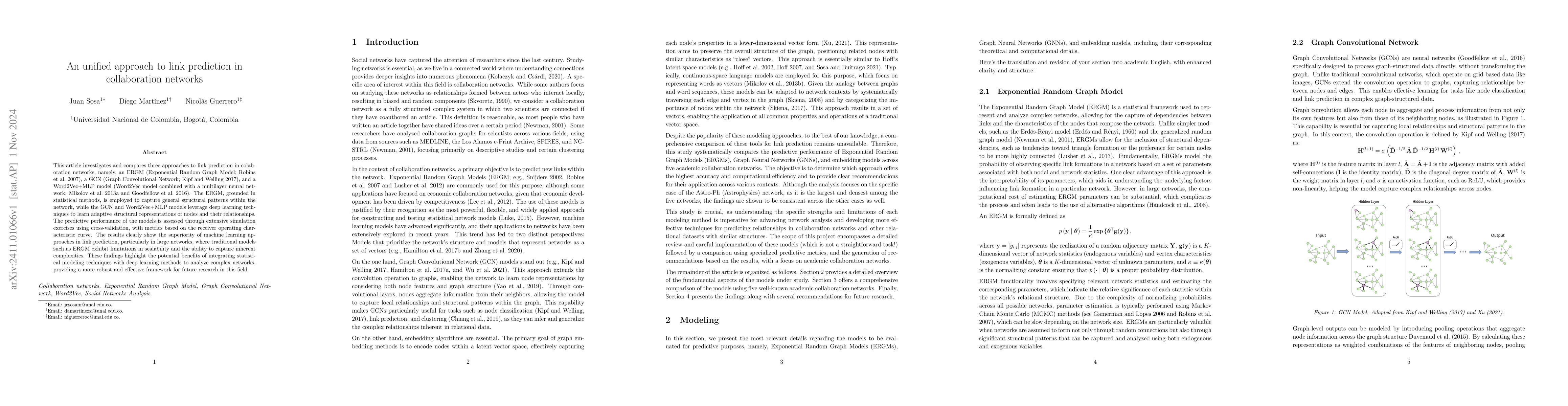 Thumbnail for An unified approach to link prediction in collaboration networks