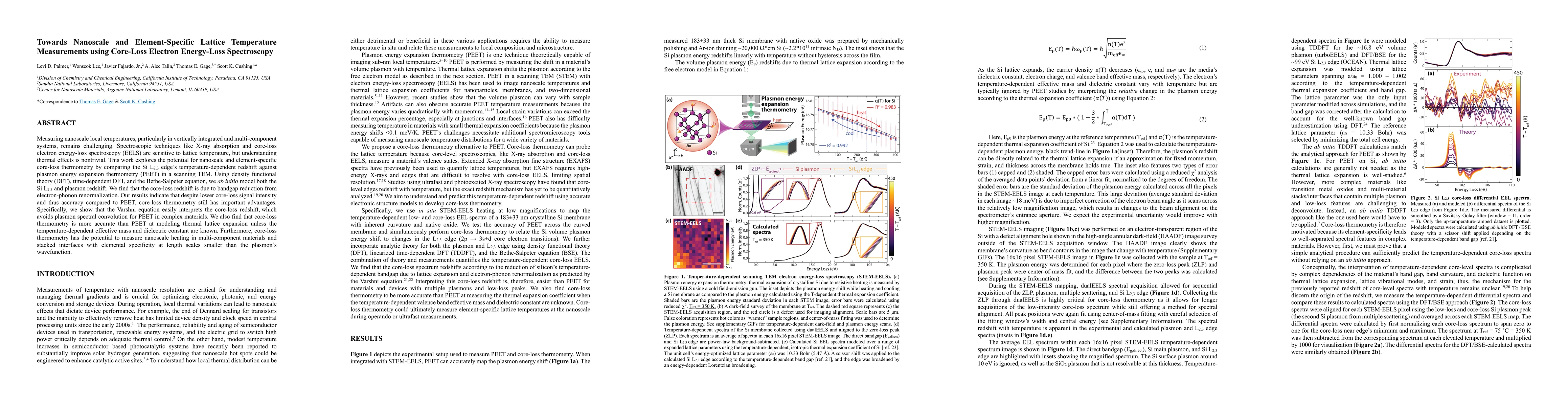 Thumbnail for Towards Nanoscale and Element-Specific Lattice Temperature Measurements
  using Core-Loss Electron Energy-Loss Spectroscopy
