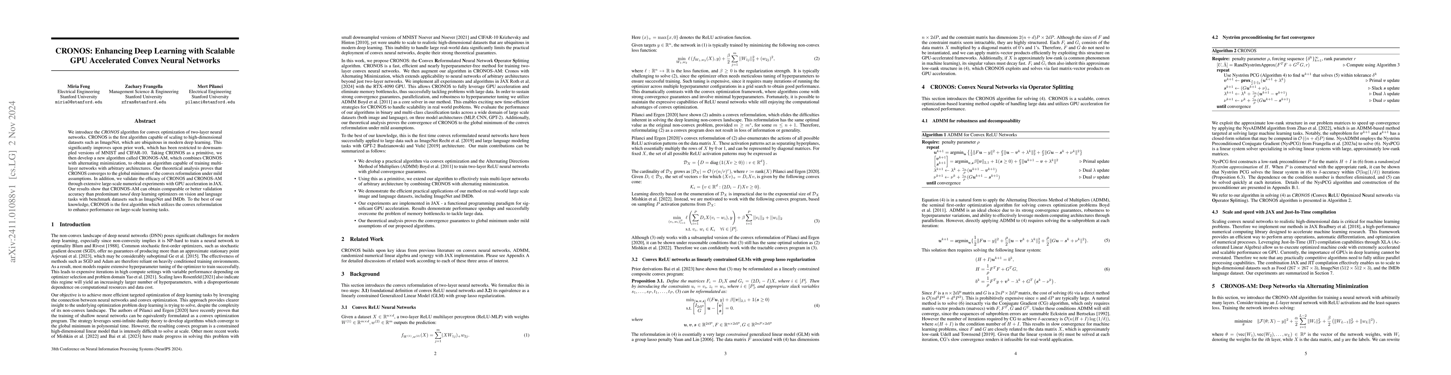 Thumbnail for CRONOS: Enhancing Deep Learning with Scalable GPU Accelerated Convex
  Neural Networks