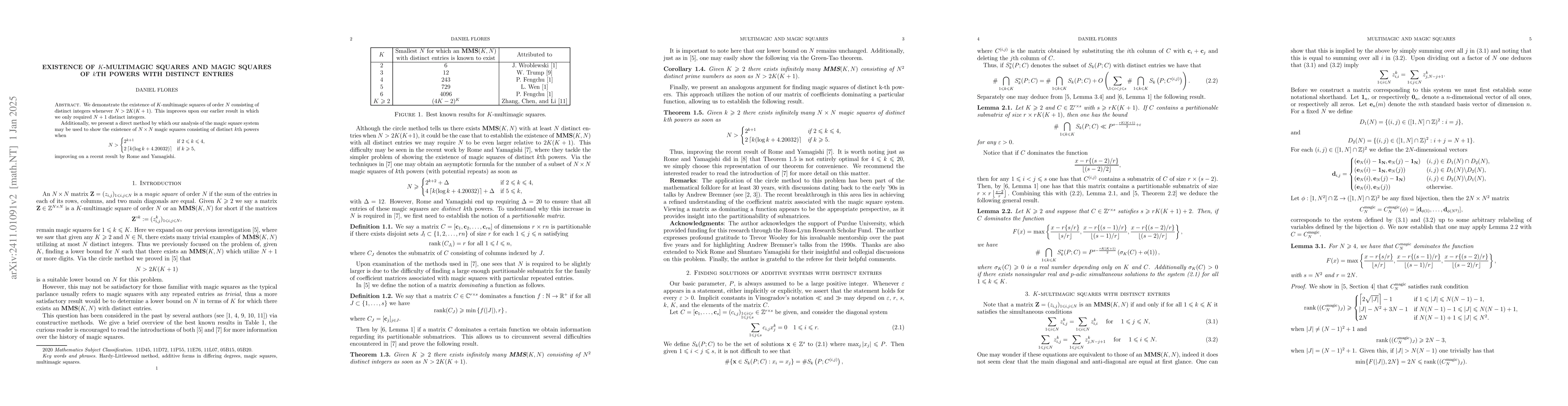 Thumbnail for Existence of $K$-multimagic squares and magic squares of $k$th powers
  with distinct entries