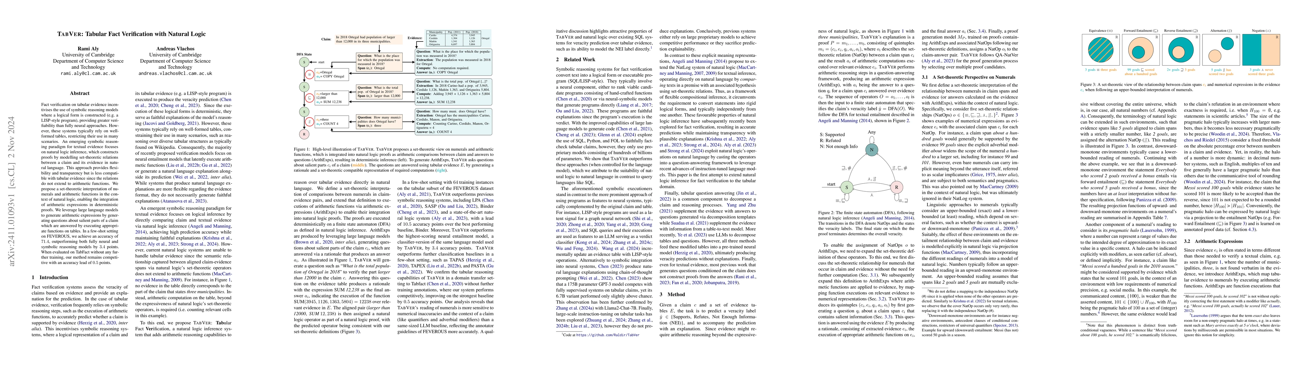 Thumbnail for TabVer: Tabular Fact Verification with Natural Logic