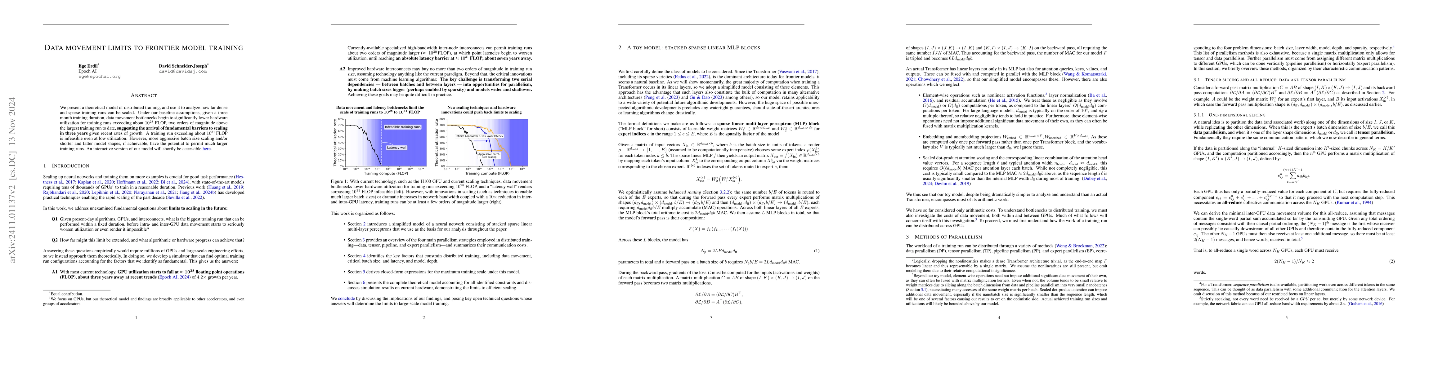 Thumbnail for Data movement limits to frontier model training