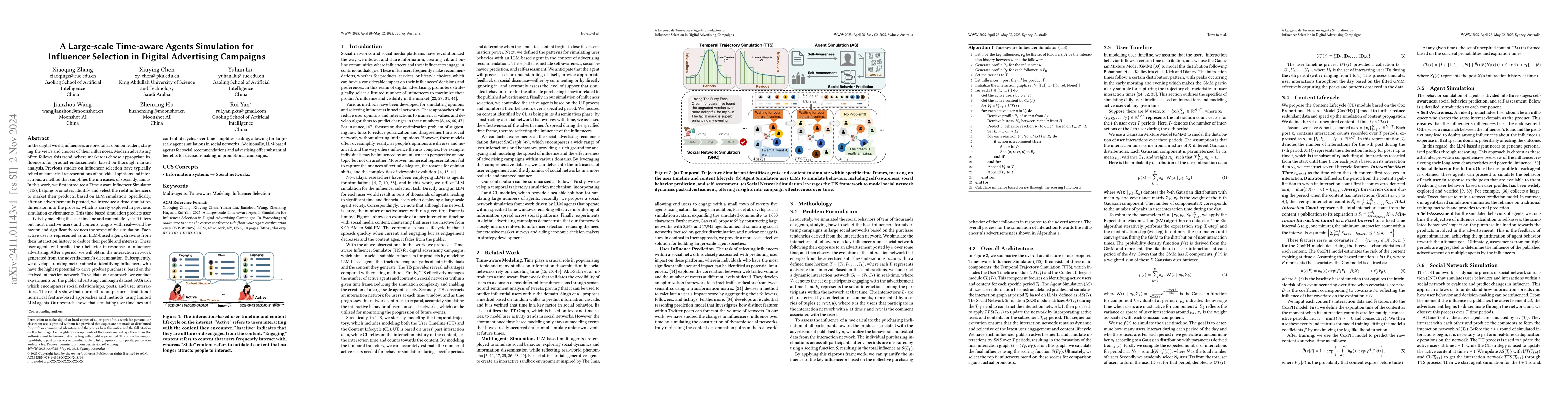 Thumbnail for A Large-scale Time-aware Agents Simulation for Influencer Selection in
  Digital Advertising Campaigns