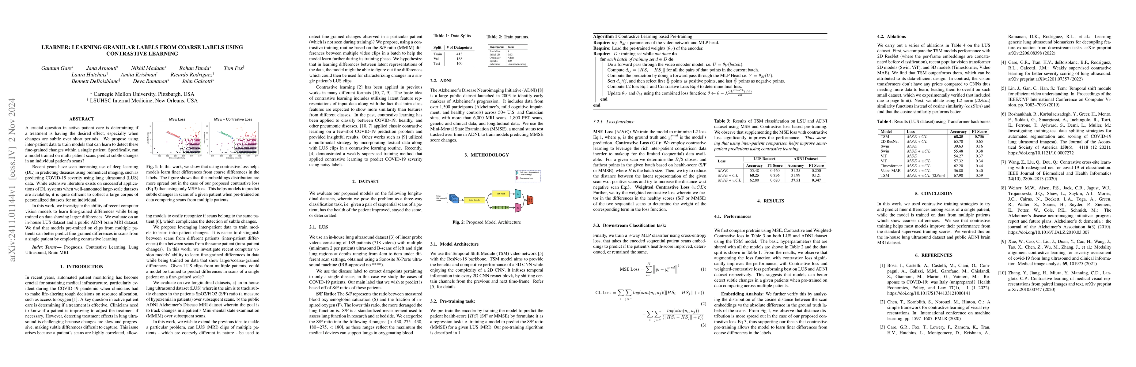 Thumbnail for LEARNER: Learning Granular Labels from Coarse Labels using Contrastive
  Learning