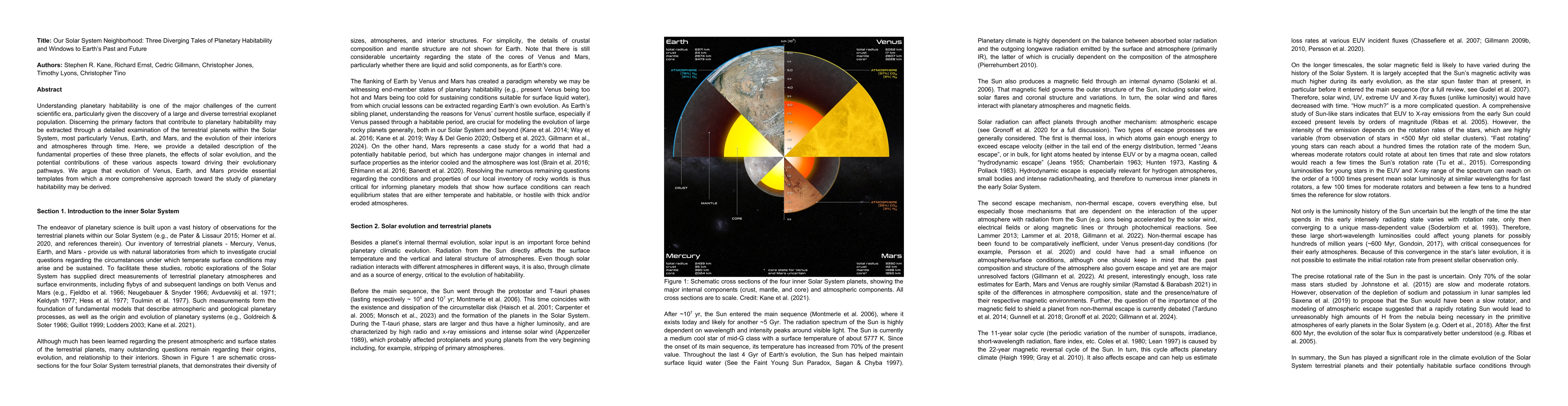 Thumbnail for Our Solar System Neighborhood: Three Diverging Tales of Planetary
  Habitability and Windows to Earth's Past and Future
