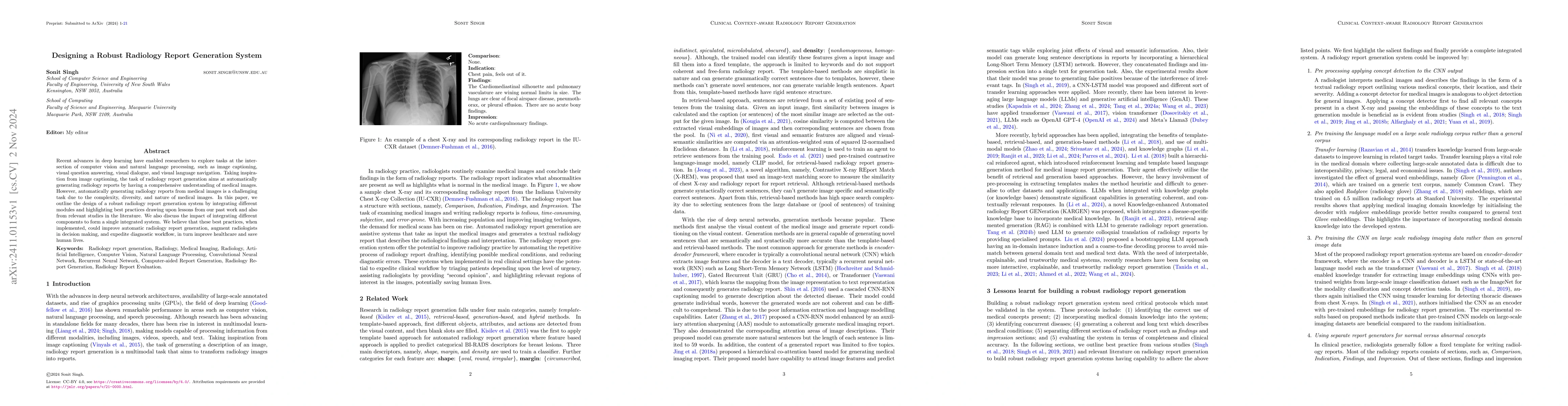 Thumbnail for Designing a Robust Radiology Report Generation System