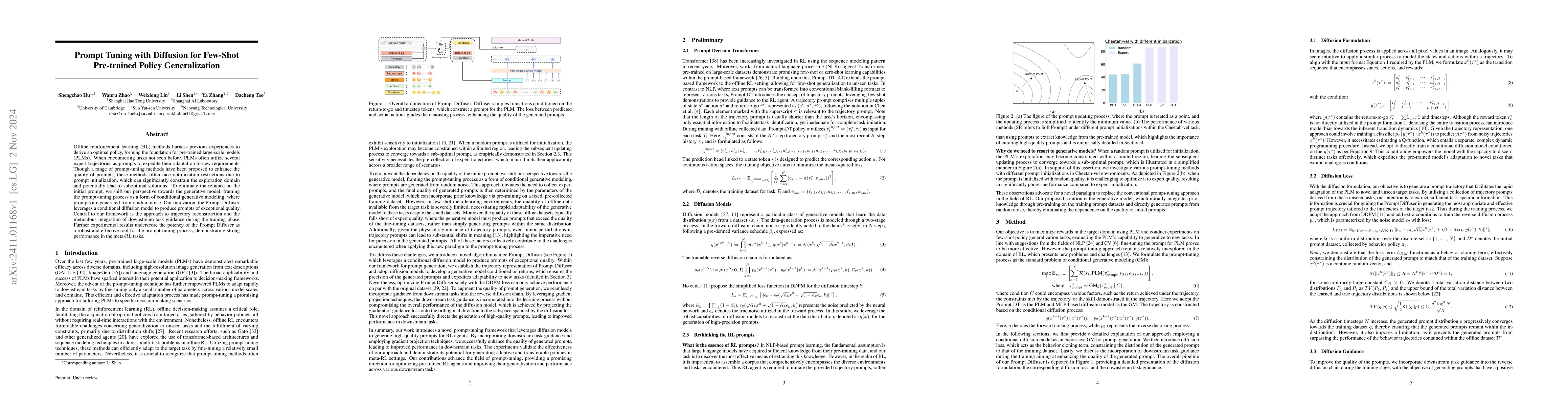 Thumbnail for Prompt Tuning with Diffusion for Few-Shot Pre-trained Policy
  Generalization