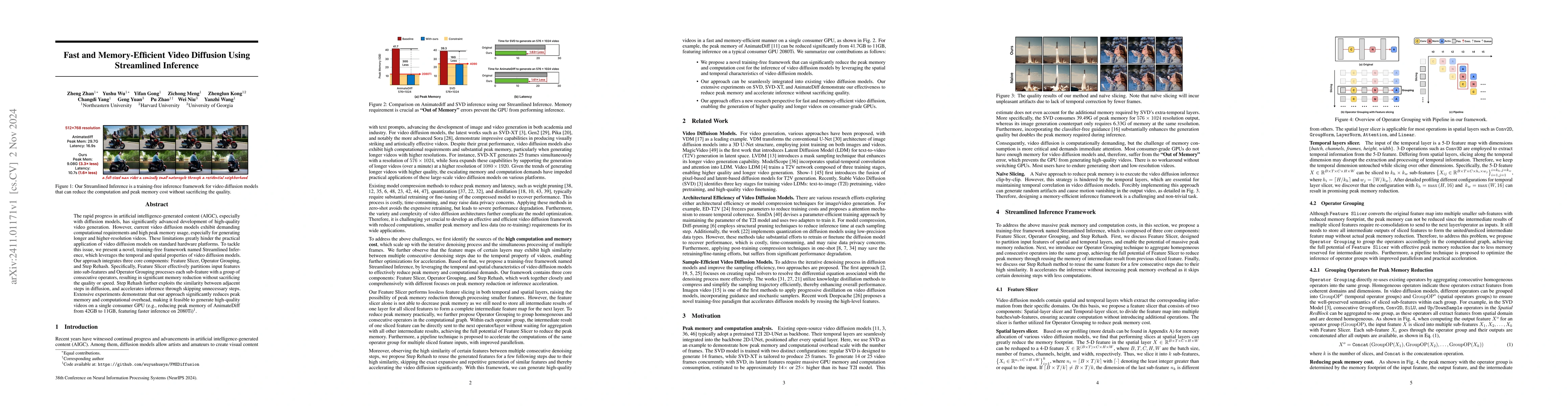 Thumbnail for Fast and Memory-Efficient Video Diffusion Using Streamlined Inference