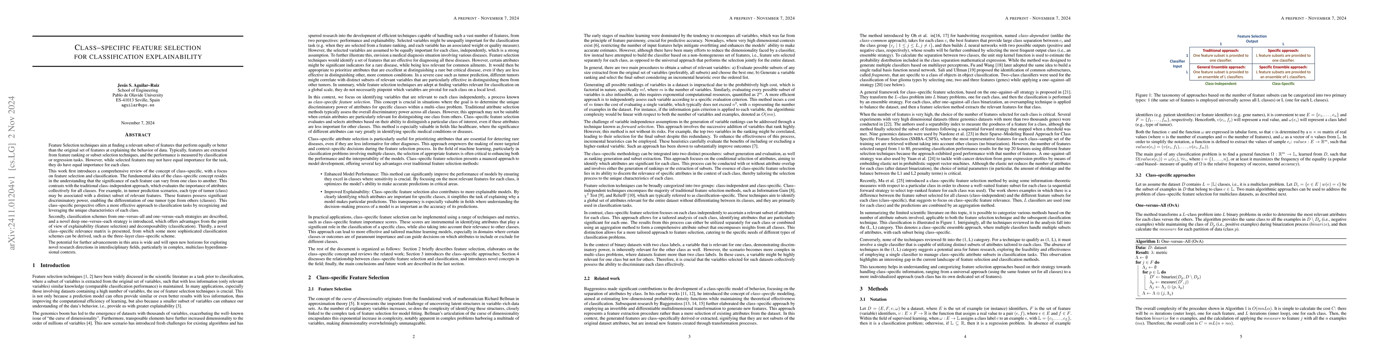 Thumbnail for Class-specific feature selection for classification explainability