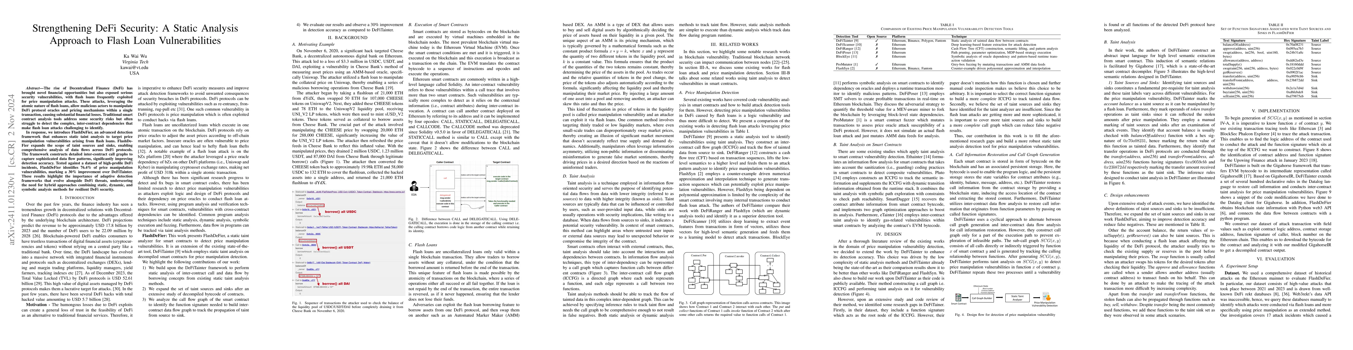 Thumbnail for Strengthening DeFi Security: A Static Analysis Approach to Flash Loan
  Vulnerabilities