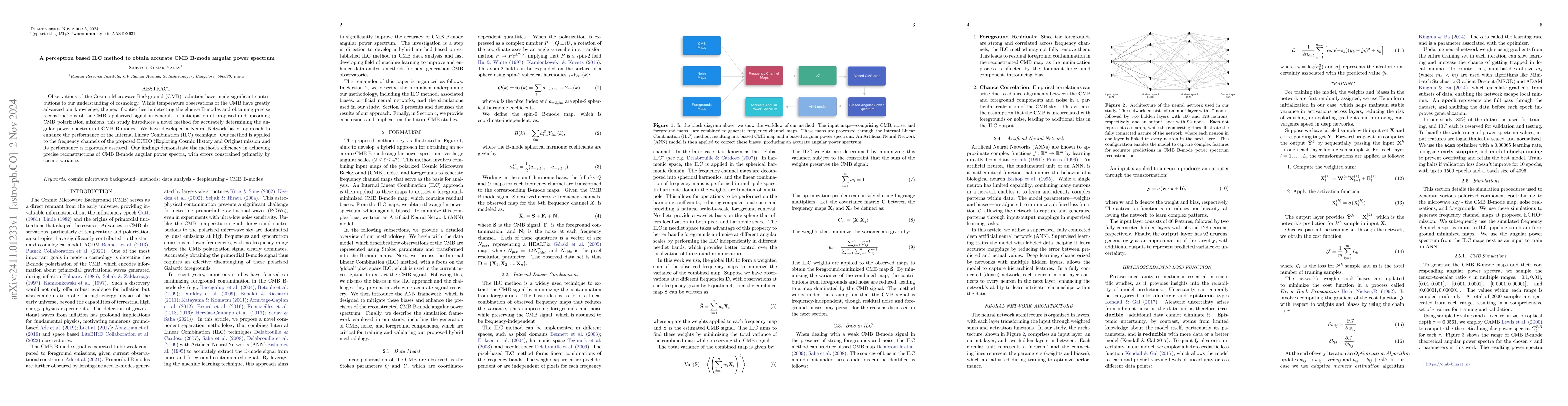 Thumbnail for A perceptron based ILC method to obtain accurate CMB B-mode angular
  power spectrum