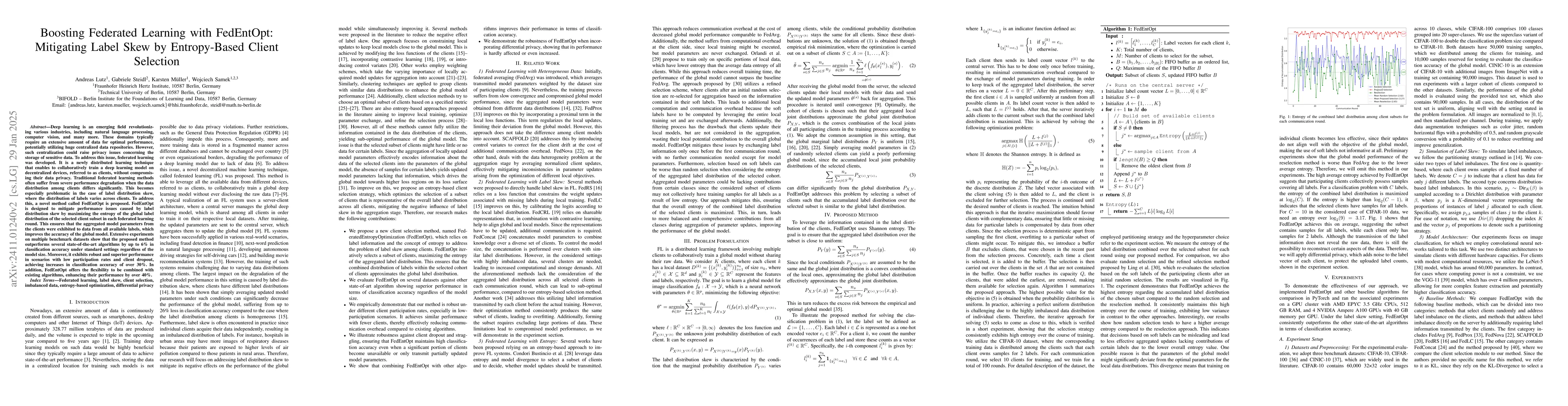 Thumbnail for Optimizing Federated Learning by Entropy-Based Client Selection