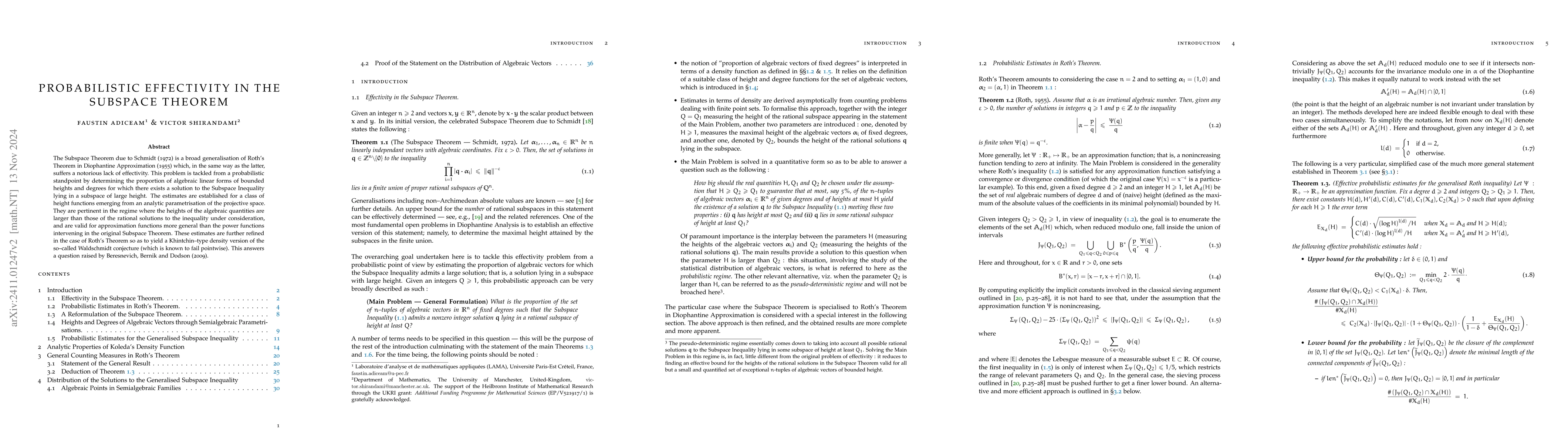 Thumbnail for Probabilistic Effectivity in the Subspace Theorem