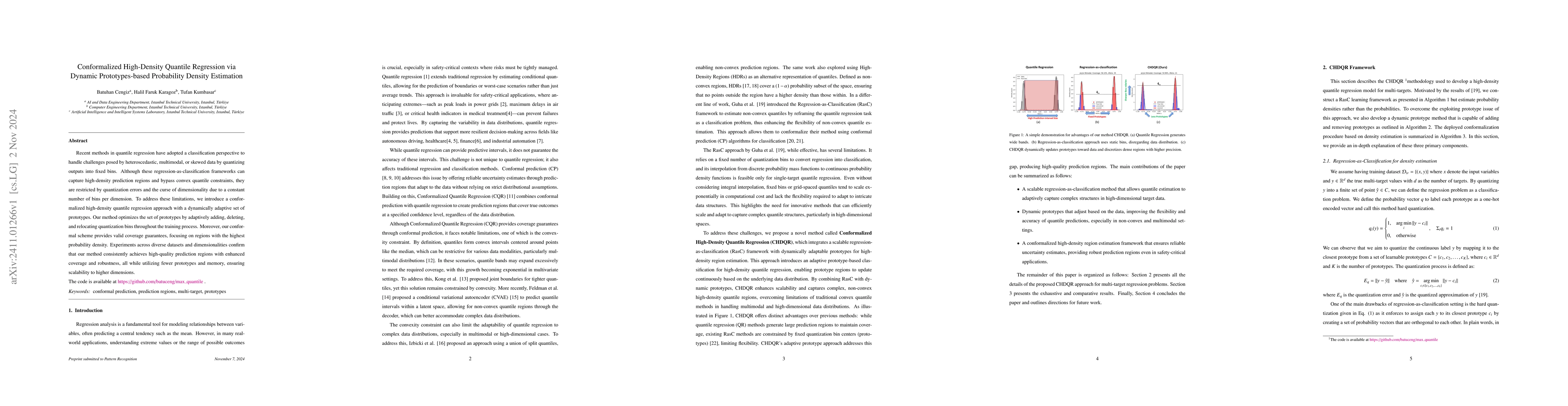 Thumbnail for Conformalized High-Density Quantile Regression via Dynamic
  Prototypes-based Probability Density Estimation