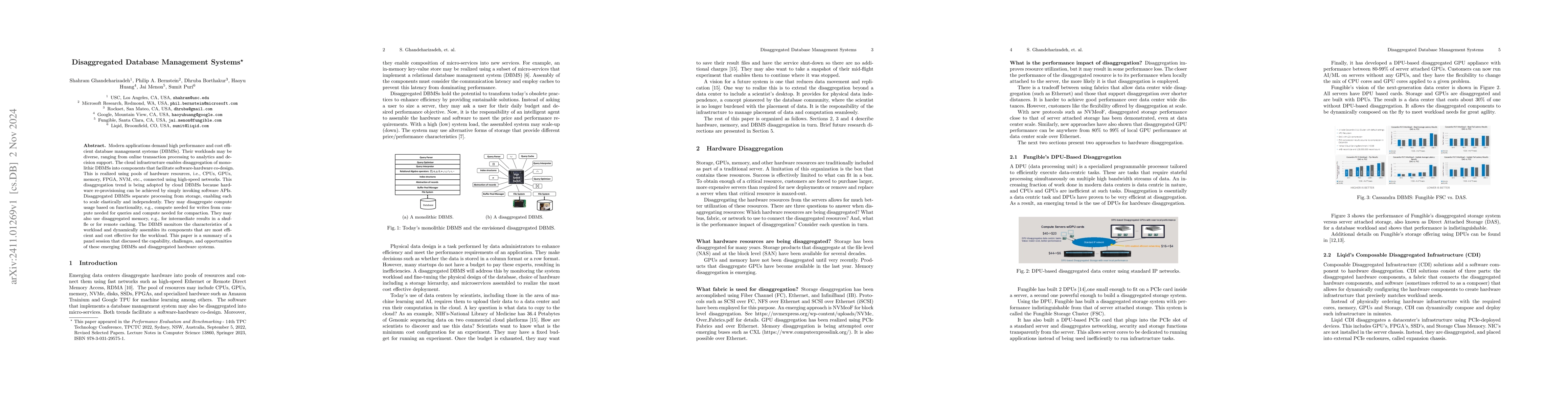 Thumbnail for Disaggregated Database Management Systems