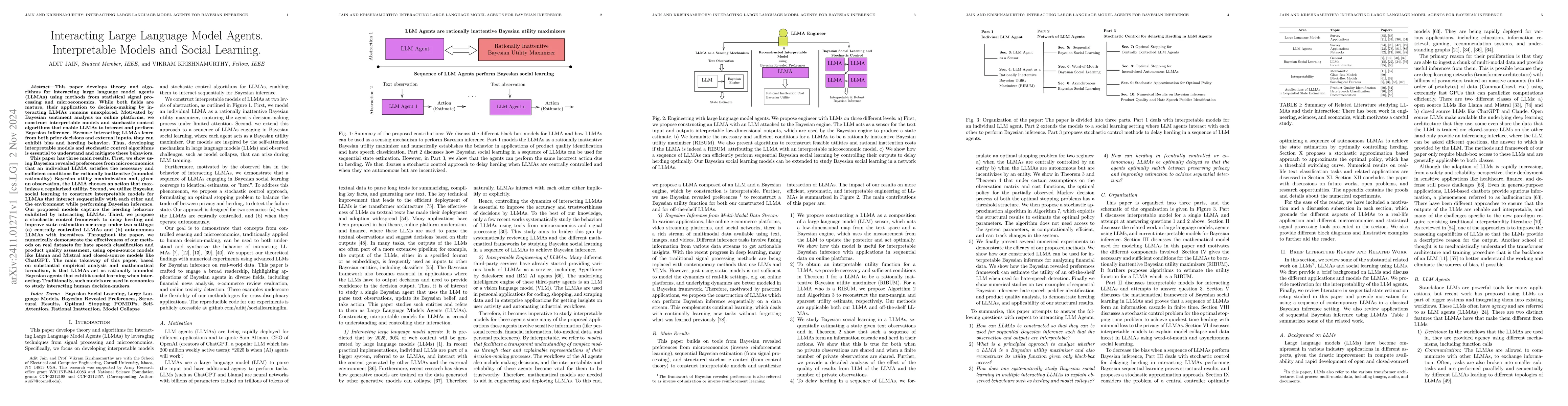 Thumbnail for Interacting Large Language Model Agents. Interpretable Models and Social
  Learning