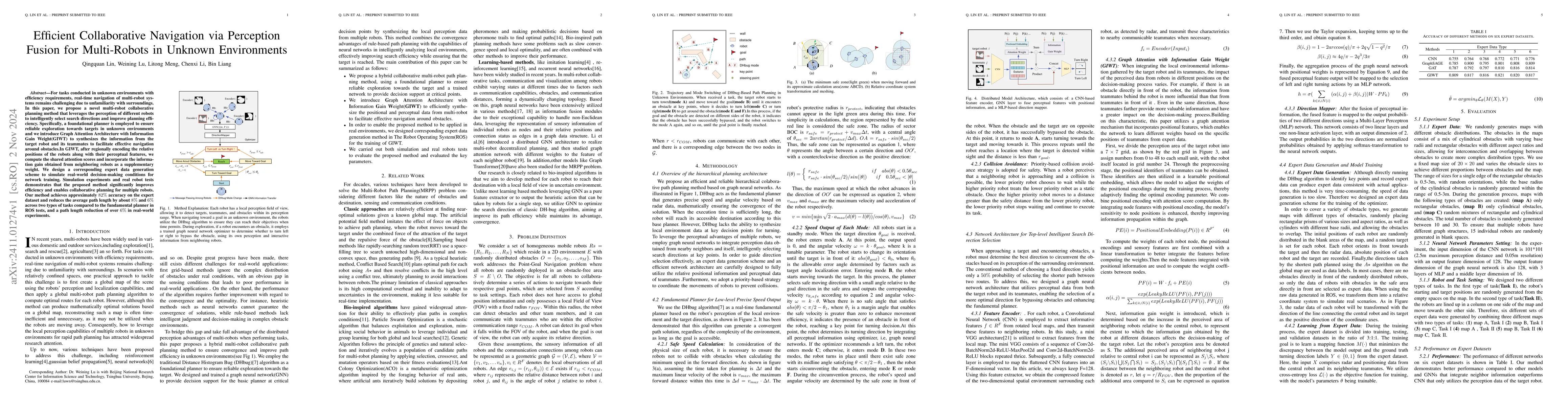 Thumbnail for Efficient Collaborative Navigation through Perception Fusion for
  Multi-Robots in Unknown Environments
