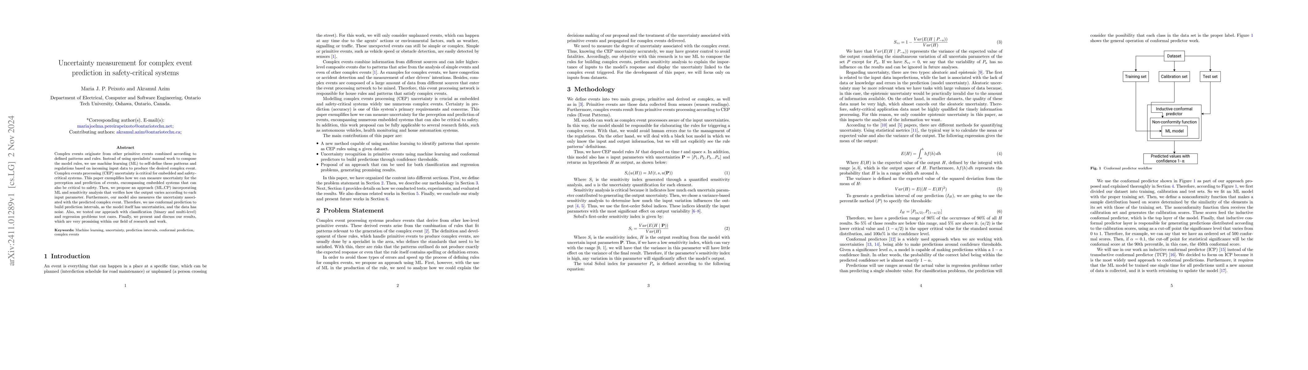 Thumbnail for Uncertainty measurement for complex event prediction in safety-critical
  systems