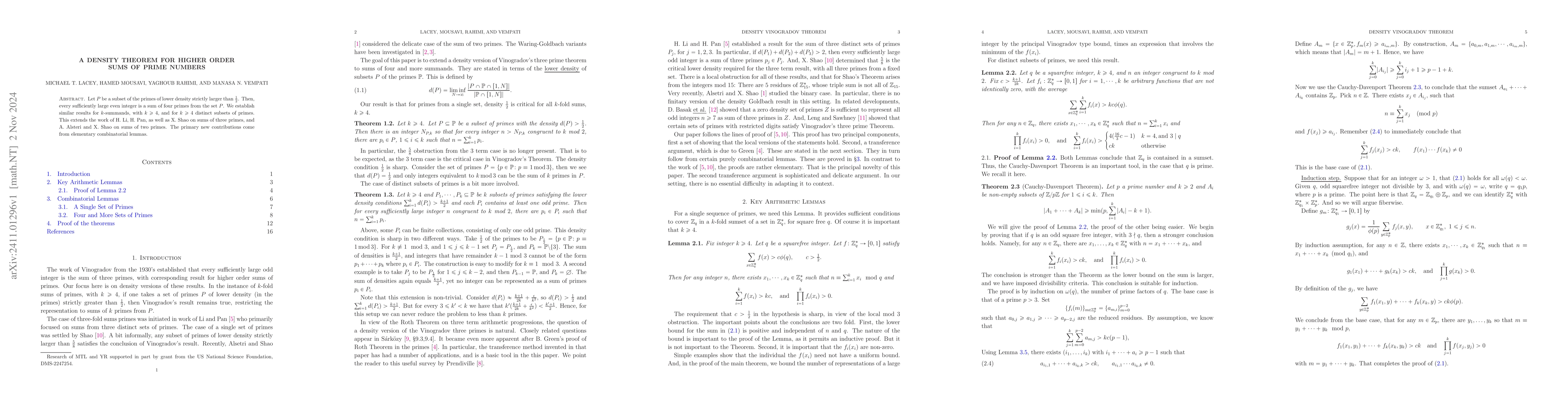 Thumbnail for A Density Theorem for Higher Order Sums of Prime Numbers