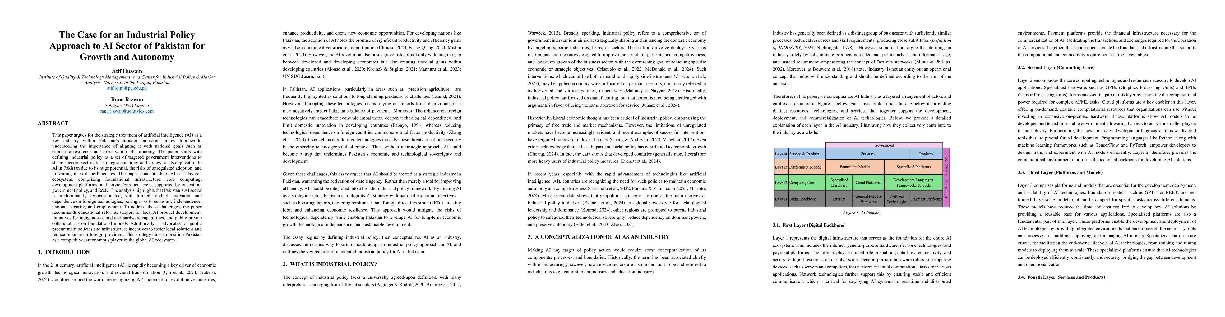 Thumbnail for The Case for an Industrial Policy Approach to AI Sector of Pakistan for
  Growth and Autonomy