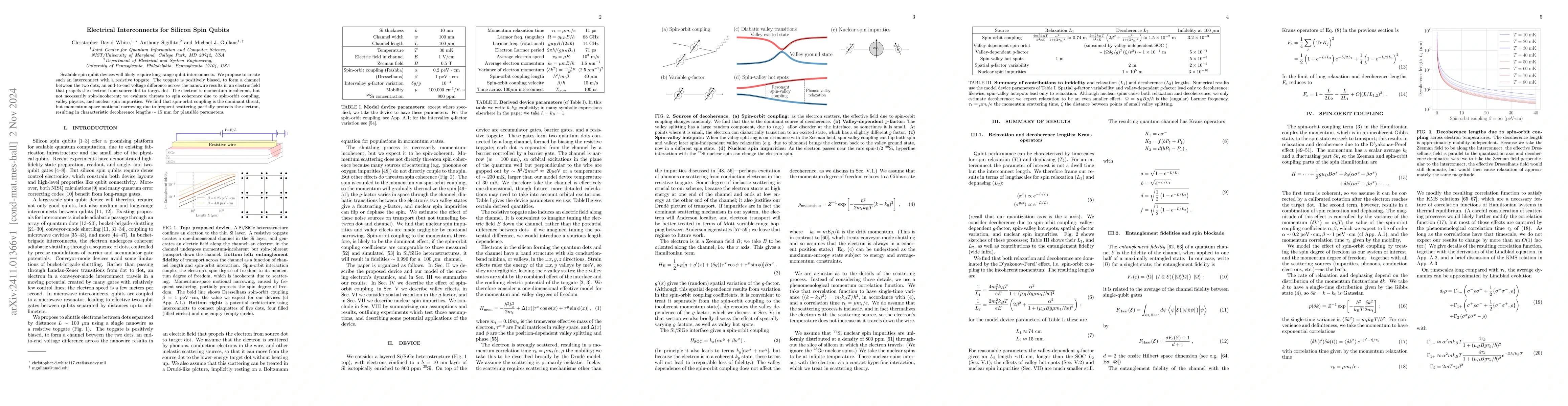 Thumbnail for Electrical Interconnects for Silicon Spin Qubits