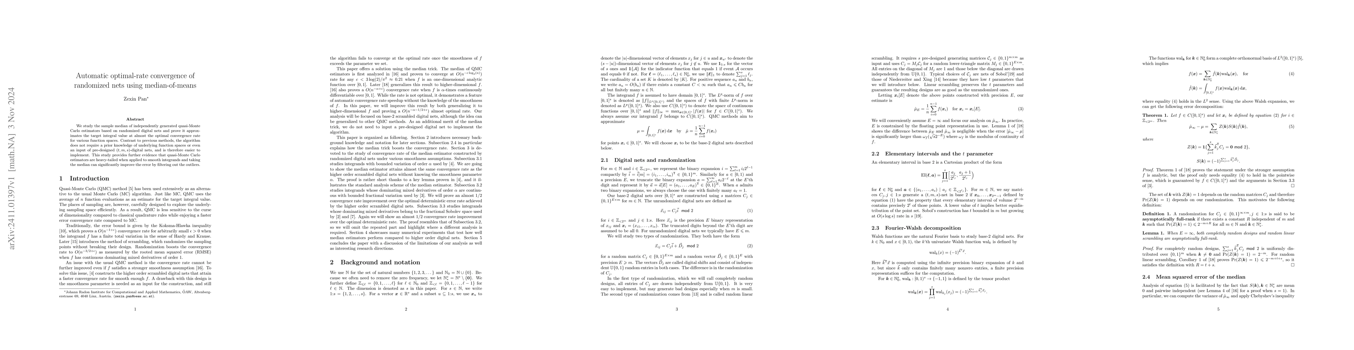 Thumbnail for Automatic optimal-rate convergence of randomized nets using
  median-of-means