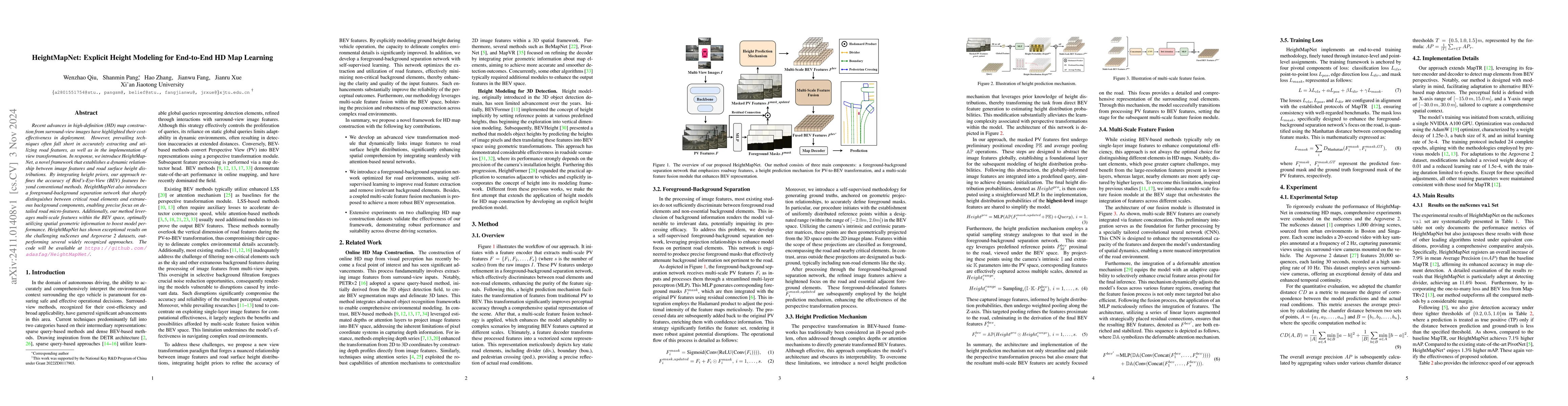 Thumbnail for HeightMapNet: Explicit Height Modeling for End-to-End HD Map Learning