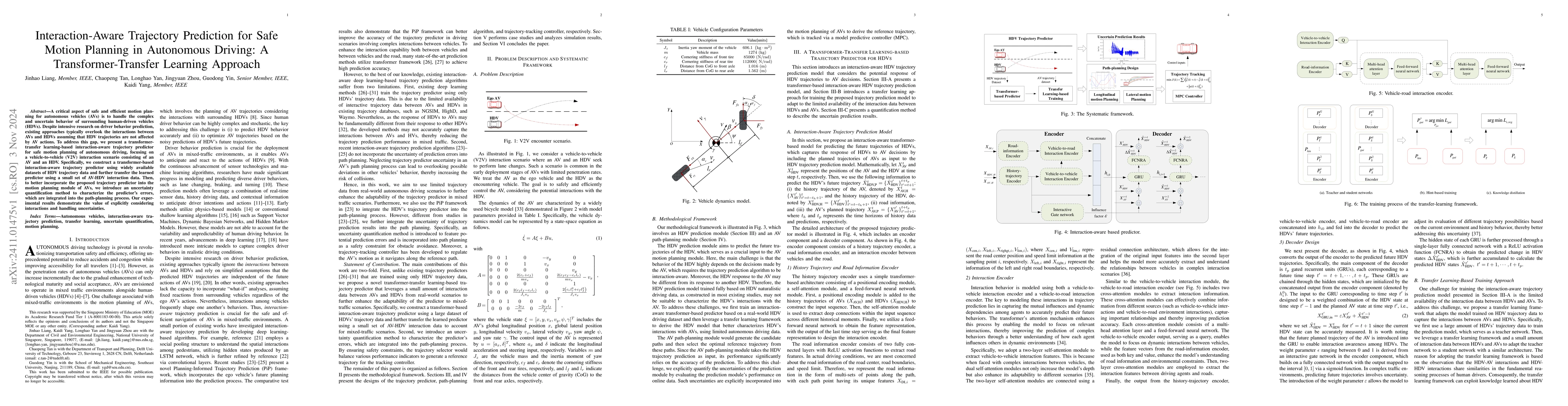 Thumbnail for Interaction-Aware Trajectory Prediction for Safe Motion Planning in
  Autonomous Driving: A Transformer-Transfer Learning Approach