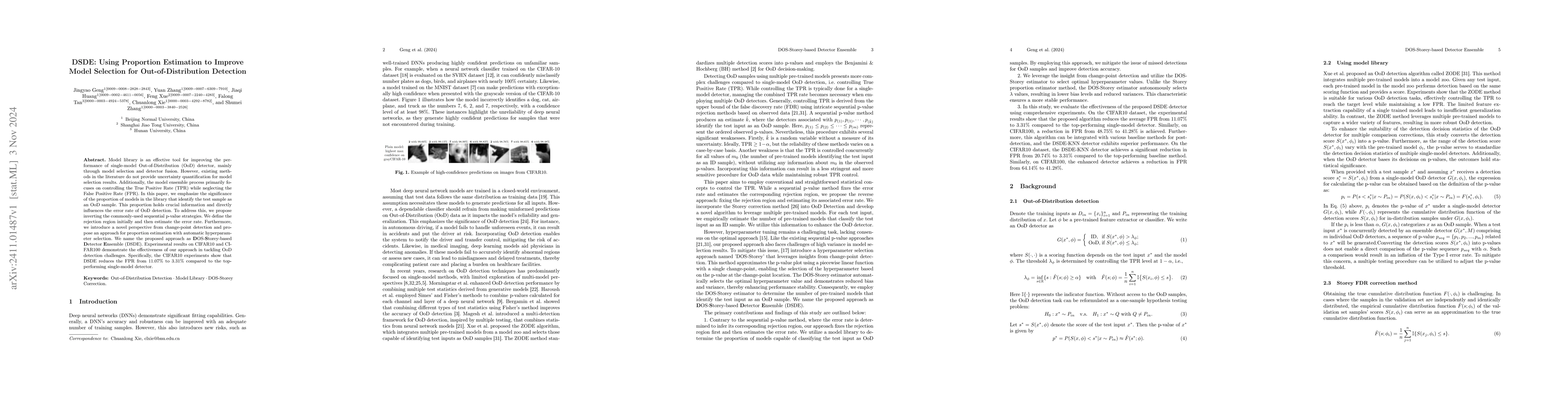 Thumbnail for DSDE: Using Proportion Estimation to Improve Model Selection for
  Out-of-Distribution Detection