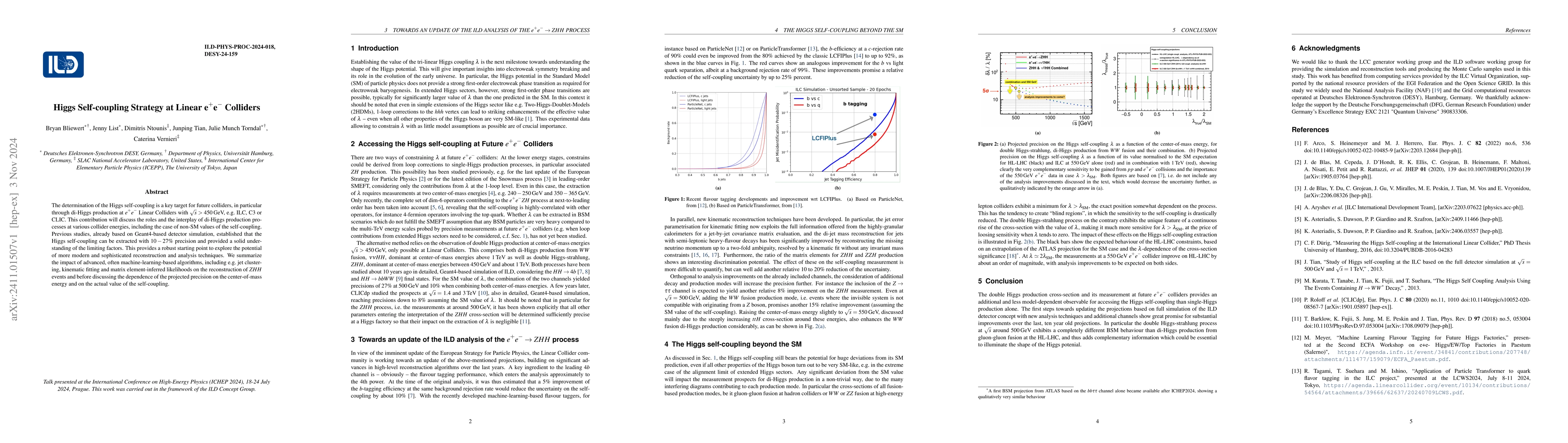 Thumbnail for Higgs Self-coupling Strategy at Linear e$^+$e$^-$ Colliders