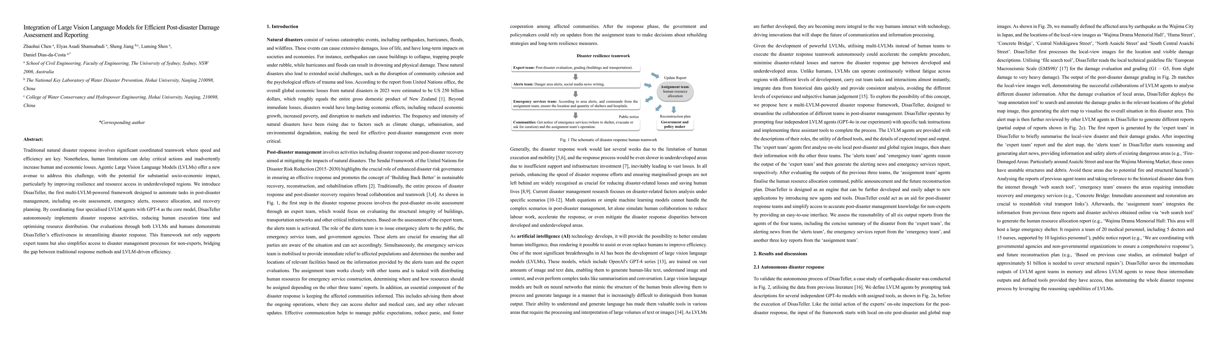 Thumbnail for Integration of Large Vision Language Models for Efficient Post-disaster
  Damage Assessment and Reporting