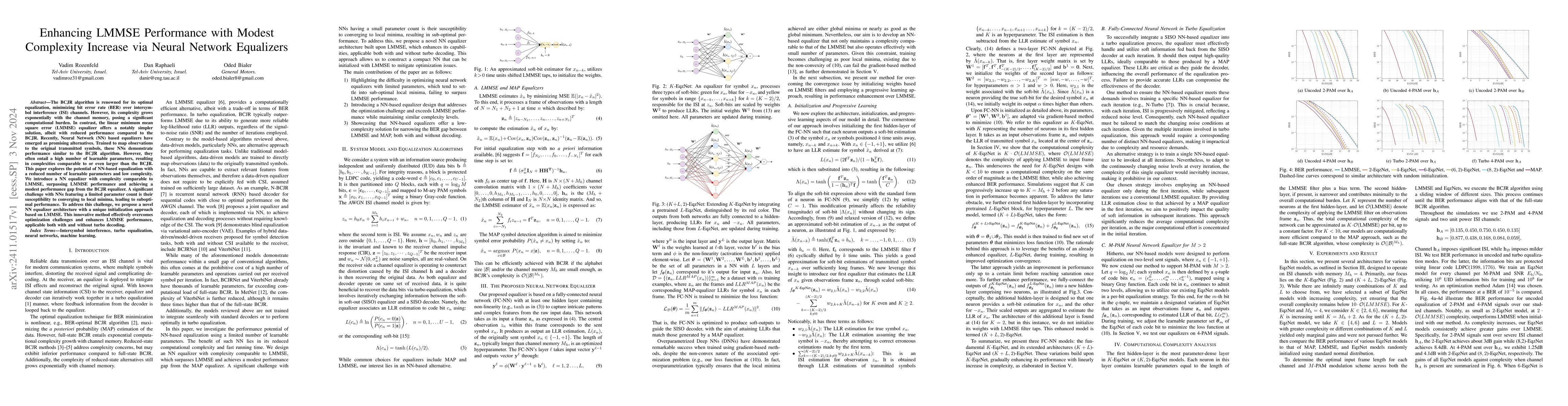 Thumbnail for Enhancing LMMSE Performance with Modest Complexity Increase via Neural
  Network Equalizers