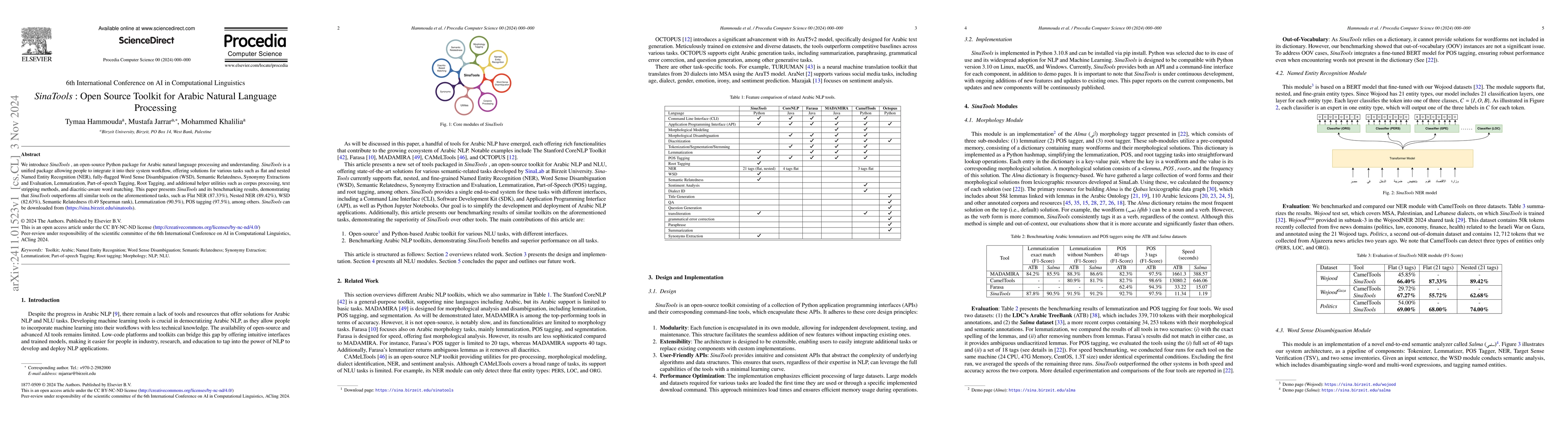 Thumbnail for SinaTools: Open Source Toolkit for Arabic Natural Language Processing