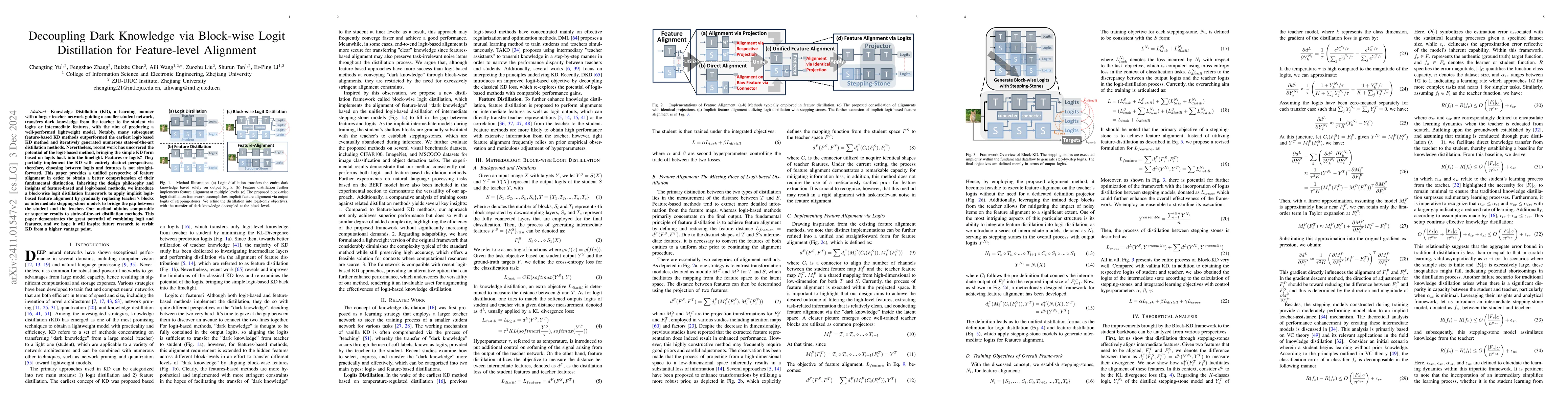 Thumbnail for Decoupling Dark Knowledge via Block-wise Logit Distillation for
  Feature-level Alignment