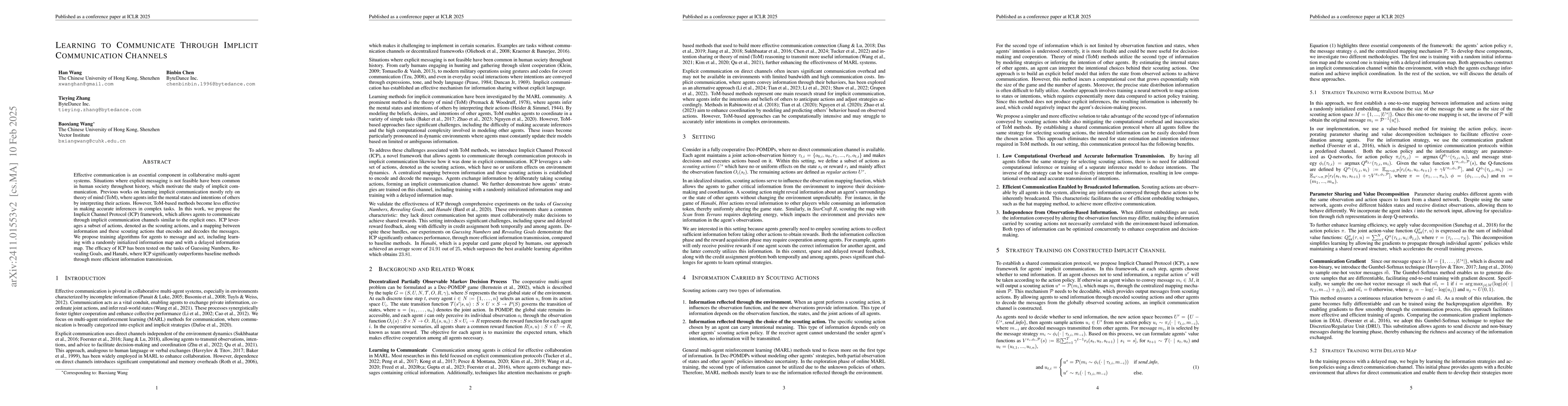 Thumbnail for Learning to Construct Implicit Communication Channel
