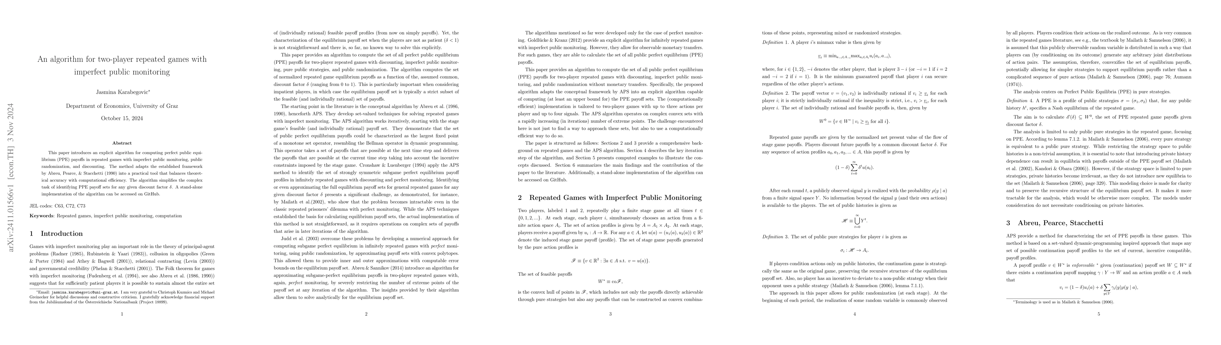 Thumbnail for An algorithm for two-player repeated games with imperfect public
  monitoring