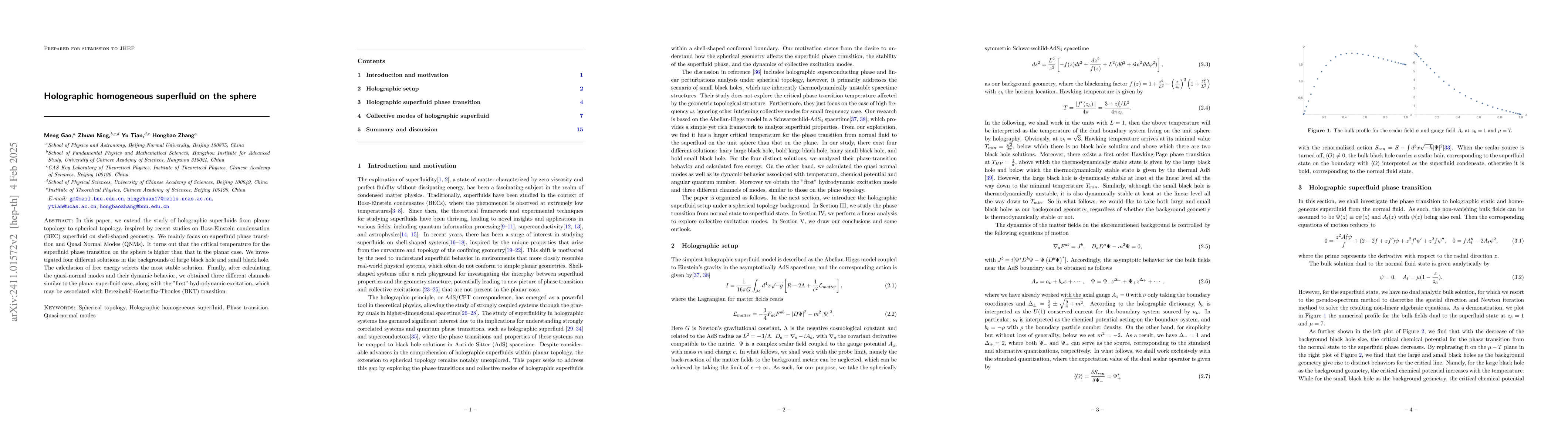 Thumbnail for Holographic homogeneous superfluid on the sphere