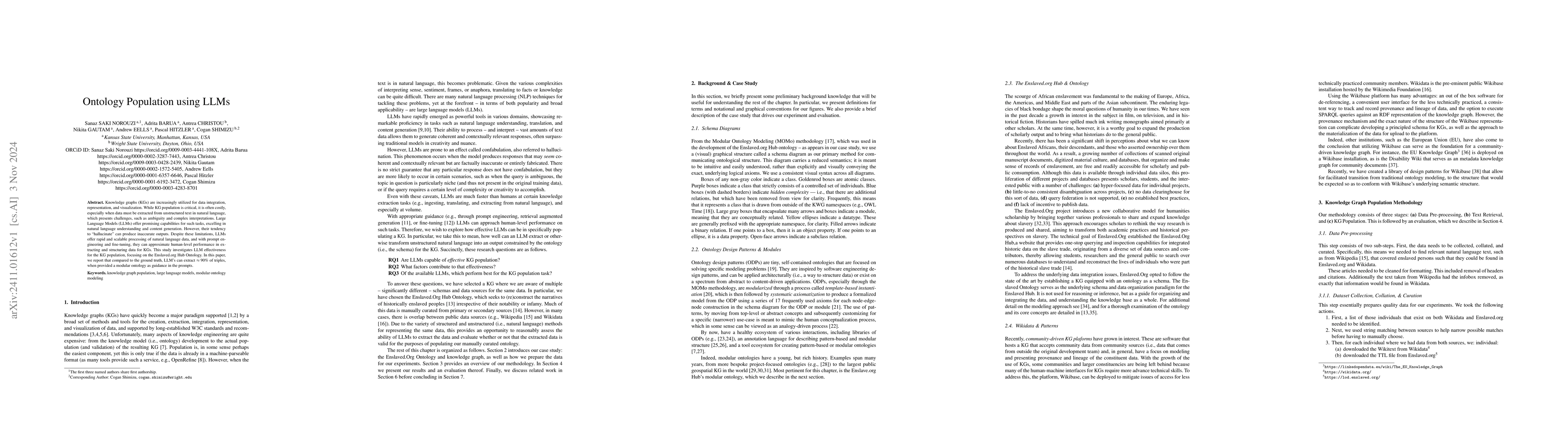 Thumbnail for Ontology Population using LLMs