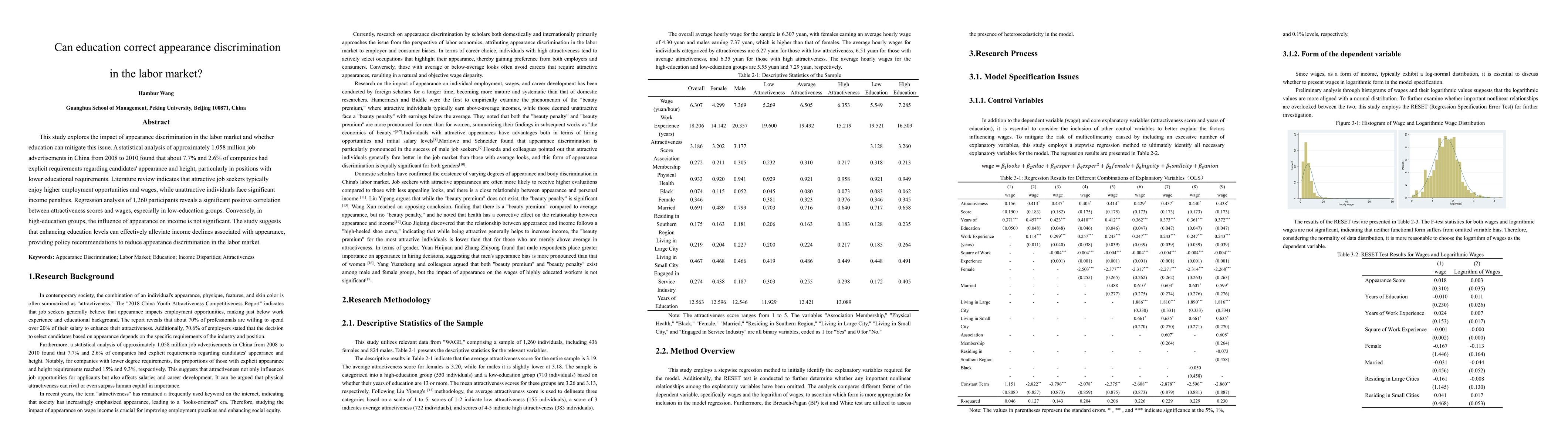 Thumbnail for Can education correct appearance discrimination in the labor market?
