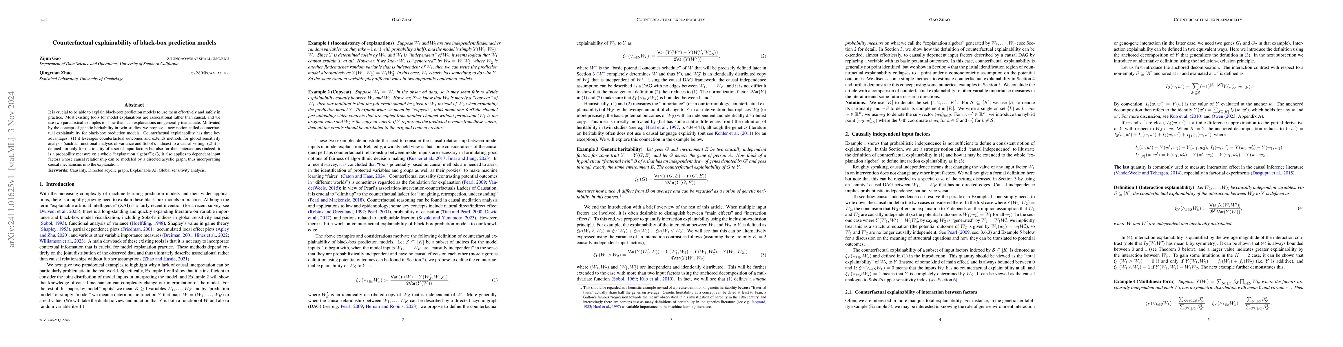Thumbnail for Counterfactual explainability of black-box prediction models